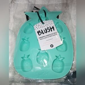 Blush Pineapple Shaped Silicone Ice Mold - Green/Mint Blue